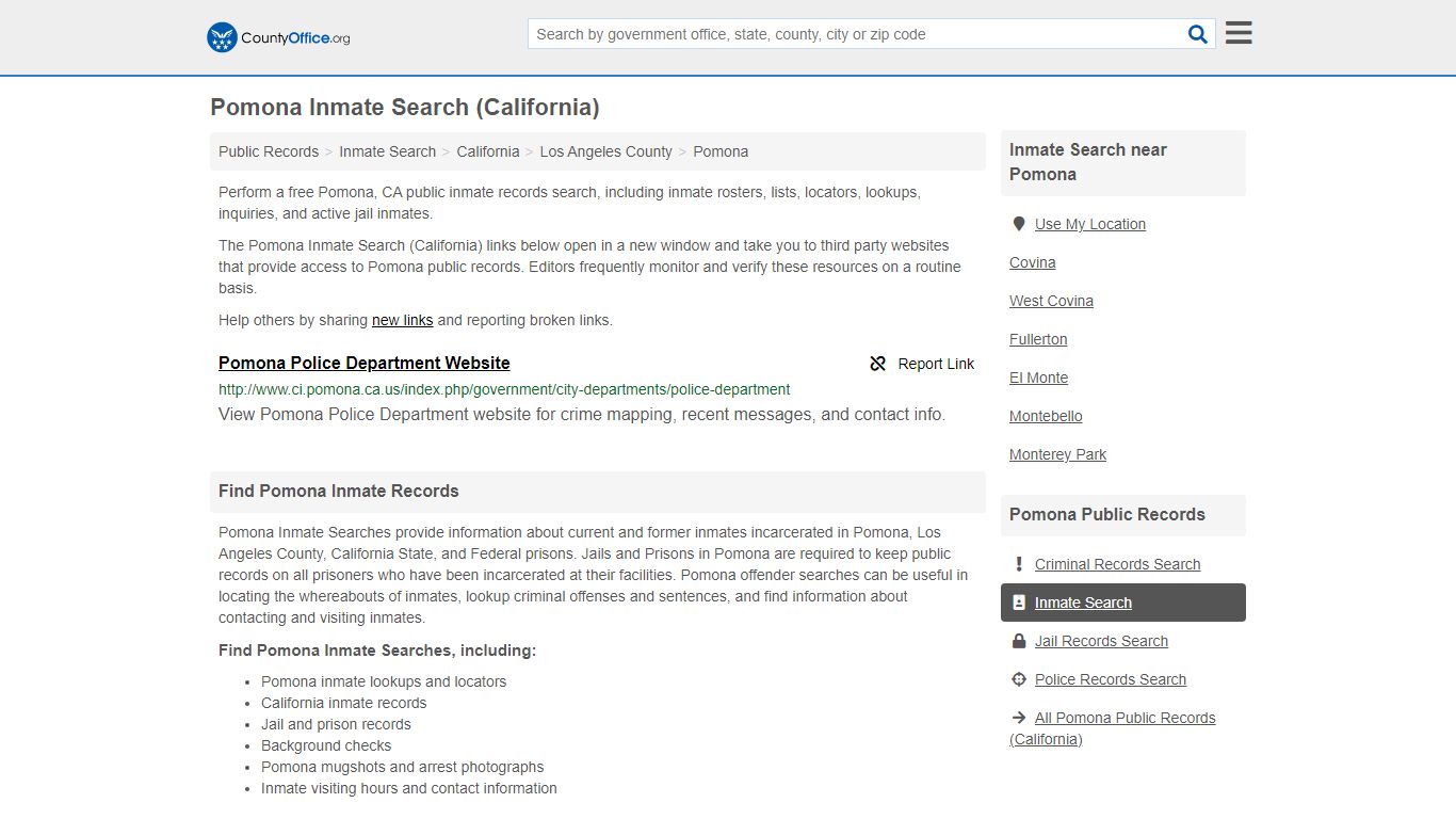 Inmate Search - Pomona, CA (Inmate Rosters & Locators)